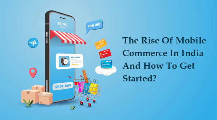 Mobile commerce and online shopping on a smartphone